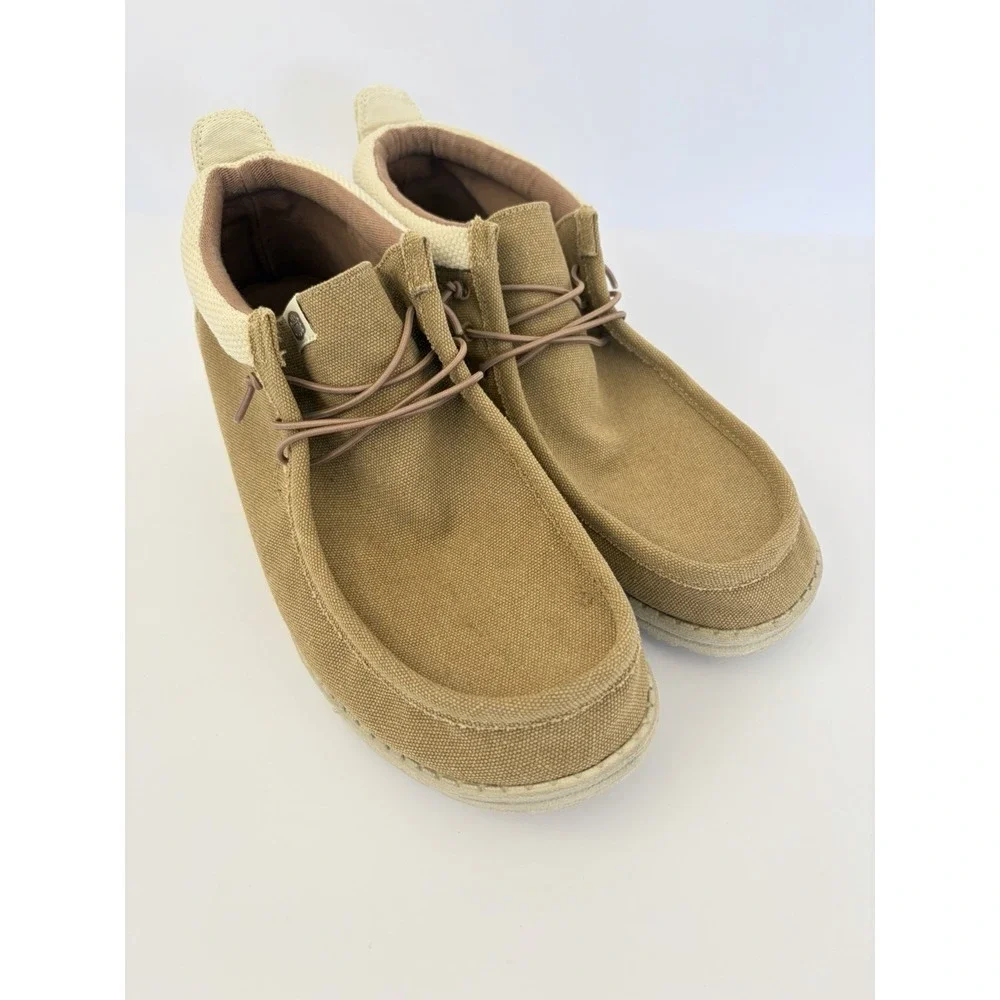 HEYDUDE Wally Mid Salt N Stone Size 15 Men's White &‎ Tan Comfort Shoes Casual